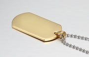 Solid Military Tag Necklace