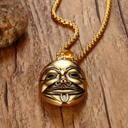 Gold Vendetta Mask Necklace
