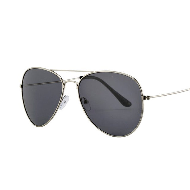 aviator sunglasses silver grey
