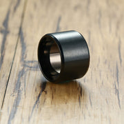 Solid Black Thick Ring