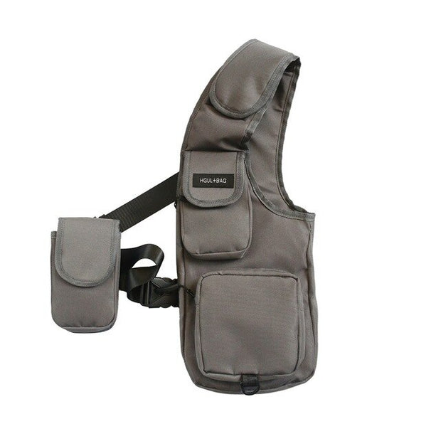 Airsoft Chest Rig Waist Pack - grey