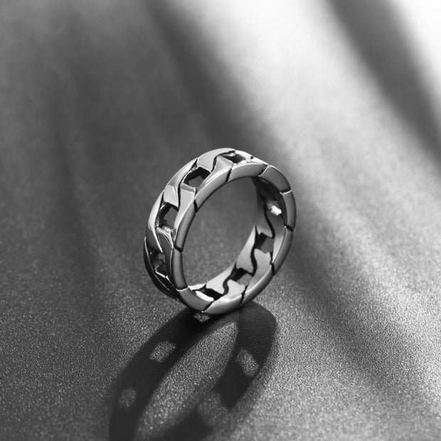 Cuban Silver Ring