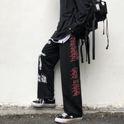 Black Goth Straight Pants