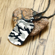 Camo Military Tag Necklace